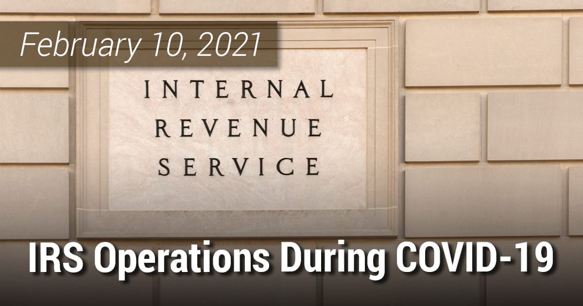 IRS Operations During COVID-19