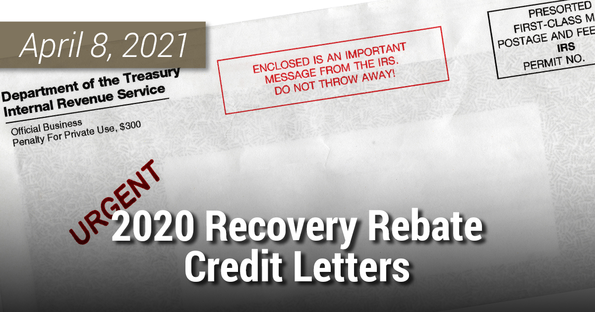 2020 Recovery Rebate Credit Letters