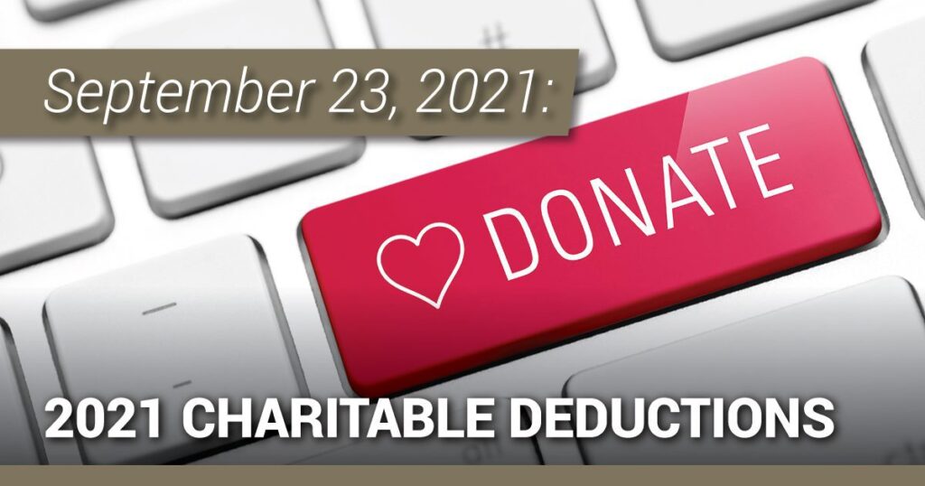 CHARITABLE CONTRIBUTION DEDUCTIONS 2021 intelligence overview