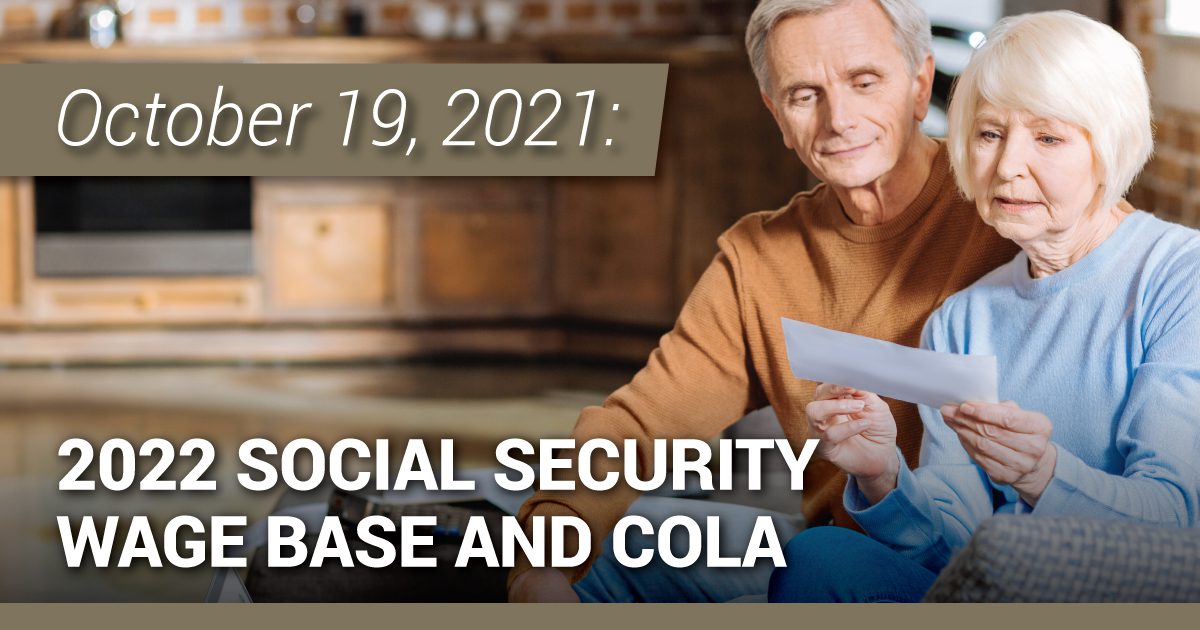 2022 Social Security Wage Base and COLA Pescatore Cooper, PLC