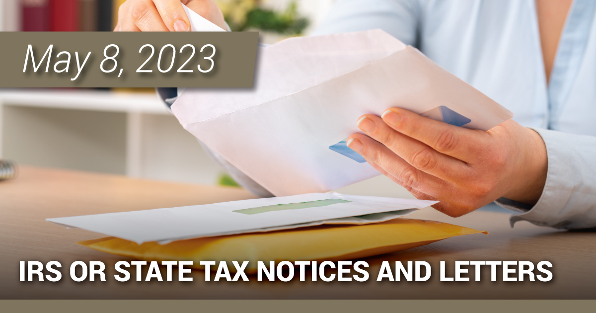 IRS or State Tax Notices and Letters