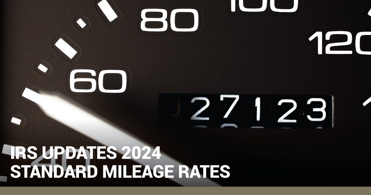 IRS Updates 2024 Standard Mileage Rates